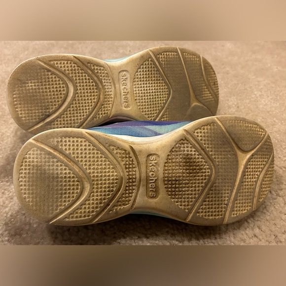 Skechers Blue Purple Sneakers girls size 2 - Picture 4 of 5